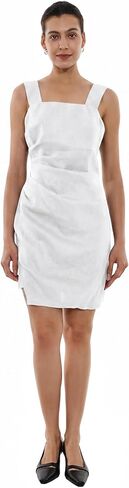 Women's Summer Mini Formal Dress Bodycon Square Neck Party Club Dresses 100% Linen Outfits in Saudi Arabia