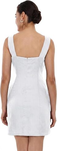 Women's Summer Mini Formal Dress Bodycon Square Neck Party Club Dresses 100% Linen Outfits in Saudi Arabia