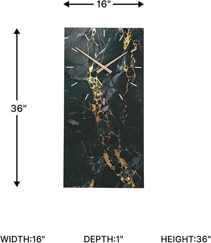 Signature Design by Ashley Teague Contemporary Glass and Metal Analog Wall Clock, Black & Gold in Saudi Arabia