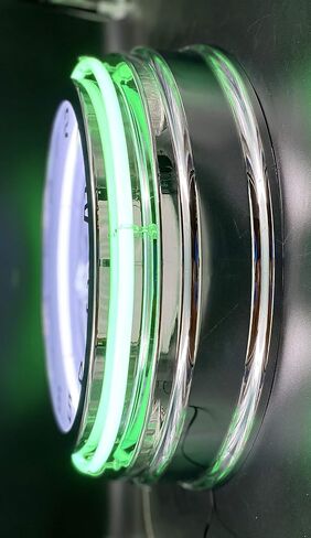 19" Johnson Outboard Sign Double Neon Clock, Green Outside Tube in Kuwait