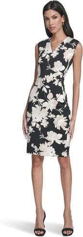 Calvin Klein Sleeveless Scuba Floral Sheath in Kuwait