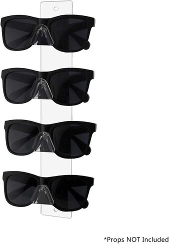 4 Tier Eyeglass Display Rack with Hardware Sunglasses Display Wall Mount Clear Acrylic Retail Stores Holder by Marketing Holders in Kuwait