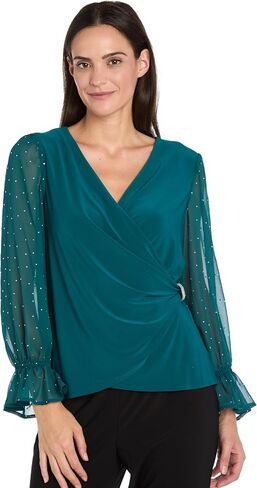 R&M Richards Women's Signature Sparkle Formal Top in Kuwait
