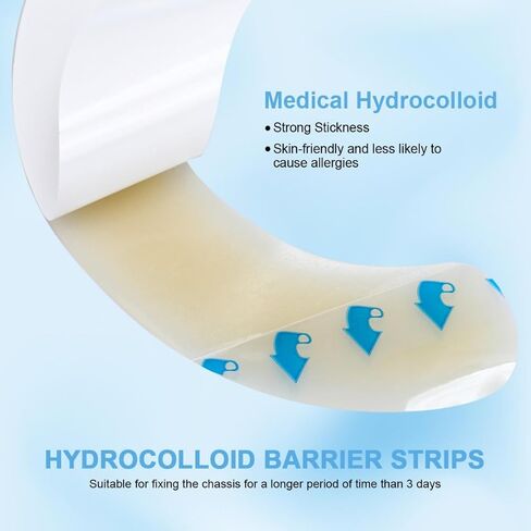 Ostomy Barrier Strips 15pcs Elastic Ostomy Barrier Strip Hydrocolloid Skin Barrier Tape Universal Ostomy Supplies for Colostomy Ileostomy Bags Pouches in Saudi Arabia