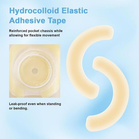 Ostomy Barrier Strips 15pcs Elastic Ostomy Barrier Strip Hydrocolloid Skin Barrier Tape Universal Ostomy Supplies for Colostomy Ileostomy Bags Pouches in Saudi Arabia