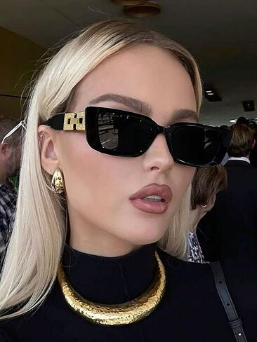 1 Pc Women's Sunglasses Light Luxury Elegant Rectangle Fashion Eyewear For Holiday Outings in Kuwait