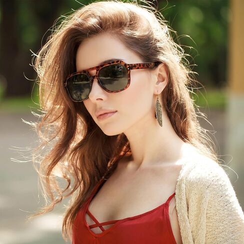 JATEBI 3 Pcs Retro Thick Aviator Sunglasses for Women Men Polarized Trendy Bold Square Sun Glasses 70s Classic Vintage Oversized Sunglasses in Saudi Arabia