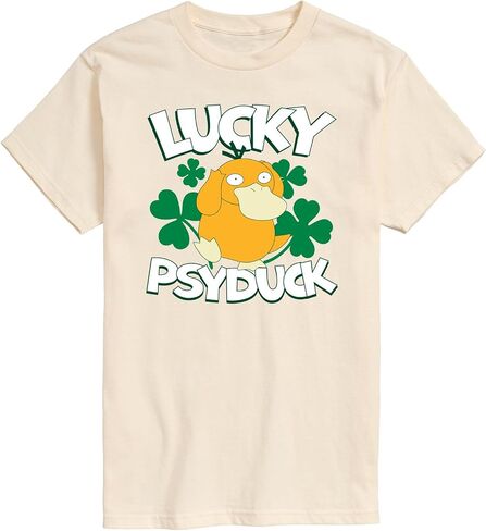Pokémon - Lucky Psyduck - Men's Short Sleeve Graphic T-Shirt in Saudi Arabia