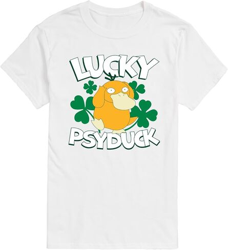 Pokémon - Lucky Psyduck - Men's Short Sleeve Graphic T-Shirt in Saudi Arabia