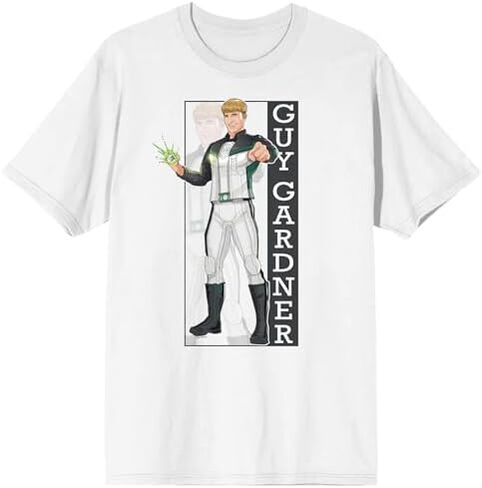 Superman 2025 Guy Gardner with Green Lantern Ring Adult White Crew Neck Short Sleeve T-Shirt in Kuwait