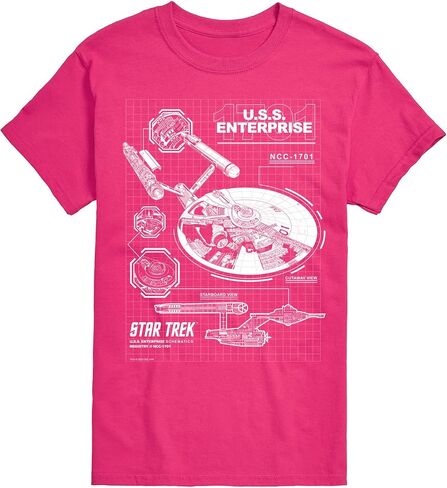 Star Trek - Enterprise Diagram - Men's Short Sleeve Graphic T-Shirt in Kuwait