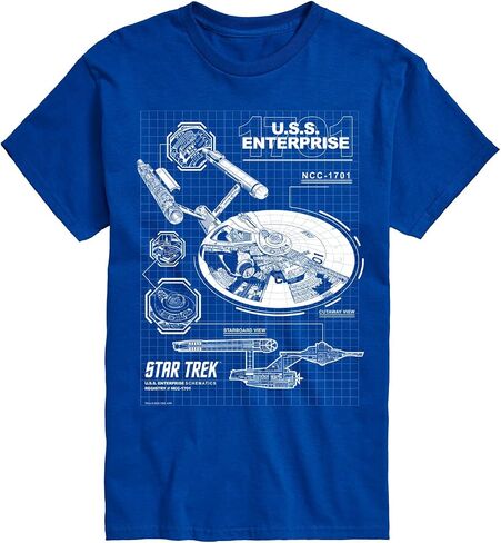 Star Trek - Enterprise Diagram - Men's Short Sleeve Graphic T-Shirt in Saudi Arabia