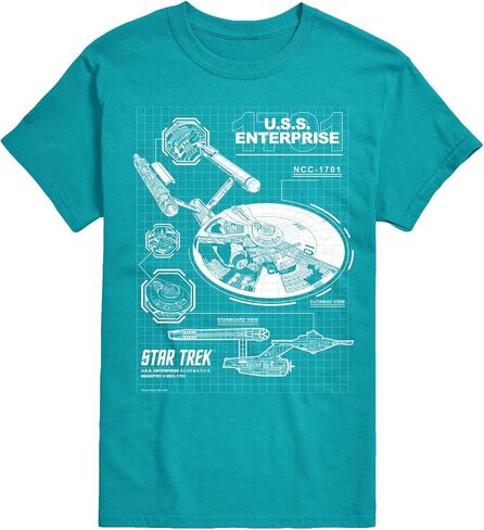 Star Trek - Enterprise Diagram - Men's Short Sleeve Graphic T-Shirt in Saudi Arabia
