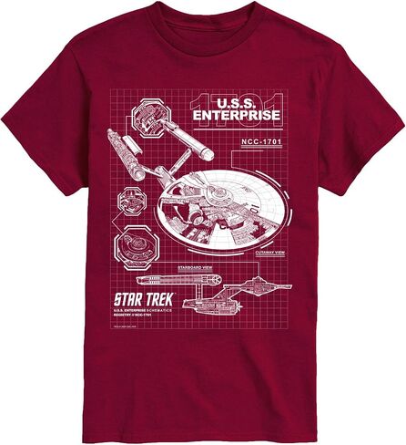 Star Trek - Enterprise Diagram - Men's Short Sleeve Graphic T-Shirt in Saudi Arabia