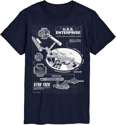 Star Trek - Enterprise Diagram - Men's Short Sleeve Graphic T-Shirt in Saudi Arabia