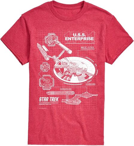 Star Trek - Enterprise Diagram - Men's Short Sleeve Graphic T-Shirt in Saudi Arabia