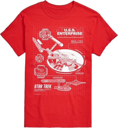 Star Trek - Enterprise Diagram - Men's Short Sleeve Graphic T-Shirt in Saudi Arabia