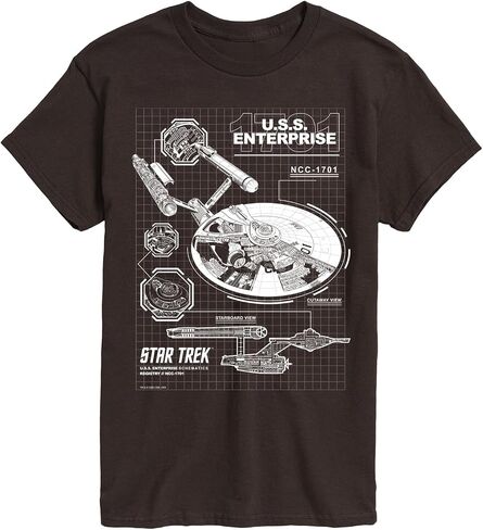 Star Trek - Enterprise Diagram - Men's Short Sleeve Graphic T-Shirt in Saudi Arabia