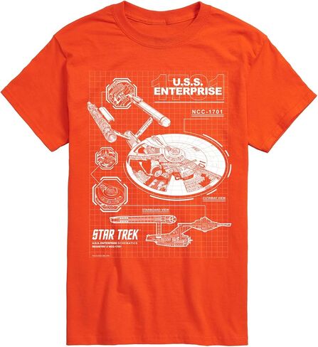 Star Trek - Enterprise Diagram - Men's Short Sleeve Graphic T-Shirt in Saudi Arabia