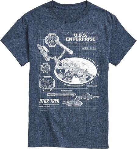 Star Trek - Enterprise Diagram - Men's Short Sleeve Graphic T-Shirt in Saudi Arabia