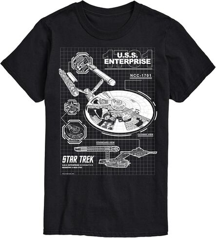 Star Trek - Enterprise Diagram - Men's Short Sleeve Graphic T-Shirt in Saudi Arabia