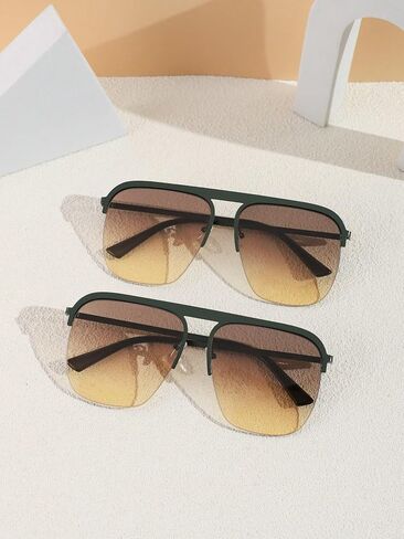 1 PC Women's Metal Frame Aviator Shape Sunglasses Fashion Eyewear in Kuwait