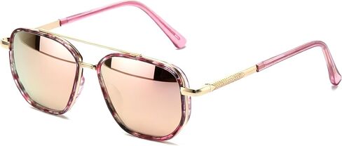 Chicid Square Aviator Polarized Sunglasses for Women & Men, Tangle-Free UV400 Sun Glasses for Driving & Travel in Saudi Arabia