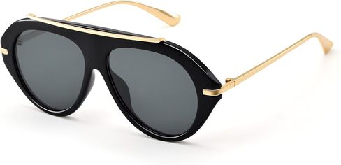 نظارات شمسية AZorb Retro كبيرة الحجم Aviator للنساء والرجال، نظارات شمسية كلاسيكية عصرية من السبعينيات، ظلال عصرية للحماية من الأشعة فوق البنفسجية 400 in Kuwait