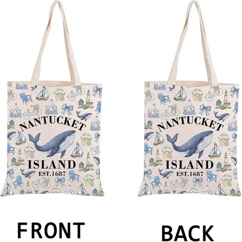 PWHAOO Nantucket Island Lighthouse Tote Bag Nantucket Island Est 1687 Tote Bag Nantucket Coastal Lover Gift in Saudi Arabia