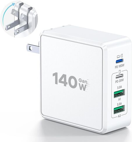 50W USB Wall Charger Block, 2Pack 5-Port Charger Fast Charging Block QC 3.0 Multiport Type C Box Brick Cube USB A Wall Plug for iPhone 16/15/14 Pro Max Plus, iPad,Galaxy, LG, Moto, Android Phones in Kuwait