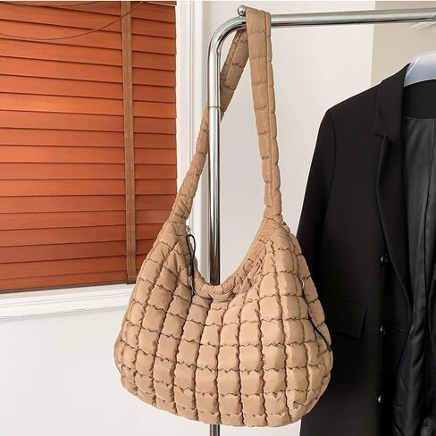 Quilted Tote Bag Quilted Puffer Crossbody Bags for Women Lightweight Quilted Padding Hobo Bag Quilted Shoulder Bag in Kuwait