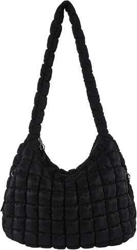 Quilted Tote Bag Quilted Puffer Crossbody Bags for Women Lightweight Quilted Padding Hobo Bag Quilted Shoulder Bag in Saudi Arabia
