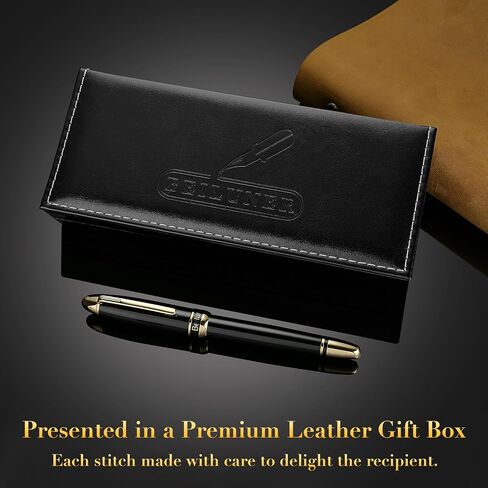 BEILUNER 315 Luxury Rollerball Pen, Stunning Silver Chrome with 24K Gold Finish, Luxury Grade Craftsmanship, Best Pen Gift Set for Men and Women, Graduation, Executive, Office, Fancy, Nice Pens in Kuwait
