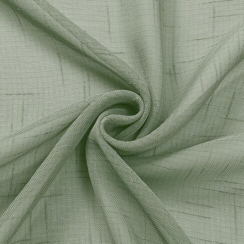 Aiyufeng Green Linen Sheer Tiers 45in in Kuwait