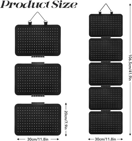 Hanging Enamel Lapel Pin Display Organizer, 5-Pack Felt Pin Boards, Large Capacity Brooch Storage Pages for Badge Patch Medal Collection, Wall Mounted Holder (41.9"x11.8") in Saudi Arabia