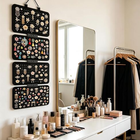 Hanging Enamel Lapel Pin Display Organizer, 5-Pack Felt Pin Boards, Large Capacity Brooch Storage Pages for Badge Patch Medal Collection, Wall Mounted Holder (41.9"x11.8") in Saudi Arabia