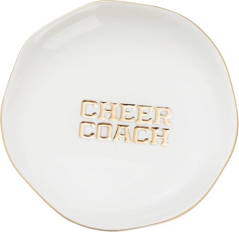 InnoBeta Cheerleader Coach Gifts for Women, Ceramic Jewelry Tray for Her, Female, Dish Decor for Birthday, Christmas in Kuwait