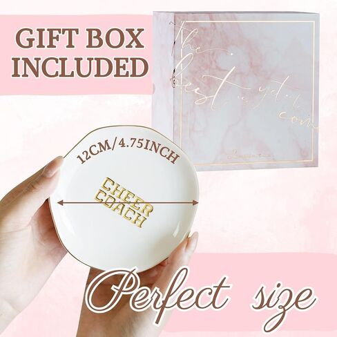 InnoBeta Cheerleader Coach Gifts for Women, Ceramic Jewelry Tray for Her, Female, Dish Decor for Birthday, Christmas in Kuwait