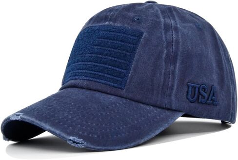 YuMENo American Flag Baseball Cap for Men Women Adjustable Distressed Embroidered USA Dad Hat in Saudi Arabia