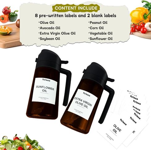 2 in 1 Light-Blocking Dark Oil Sprayer Dispenser, 470ml 2025 New Oil Sprayer for Kitchen Cooking in Saudi Arabia
