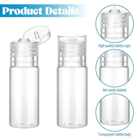 12 Piece 15ml/0.5oz Small Travel Tube Bottles Travel Size Make up Sample Containers Leak Proof Clear Plastic Mini Cosmetic Bottles Refillable Empty Lotion Squeeze Bottle for Liquid Toiletries Cosmetic in Saudi Arabia