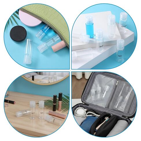 12 Piece 15ml/0.5oz Small Travel Tube Bottles Travel Size Make up Sample Containers Leak Proof Clear Plastic Mini Cosmetic Bottles Refillable Empty Lotion Squeeze Bottle for Liquid Toiletries Cosmetic in Saudi Arabia