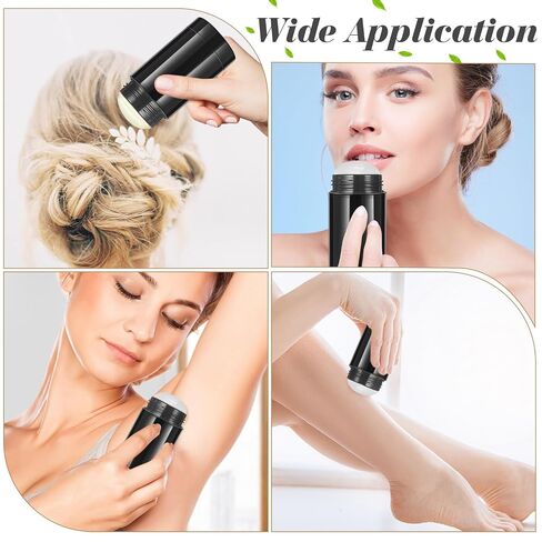 8 Pack 75ml/2.5oz Plastic Deodorant Containers Empty Twist Up Filling Stick Tube Bottom-Fill Deodorant Bottles for DIY Cosmetic Lotion Bar Sunscreen Lip Balm Crayon - Black in Saudi Arabia