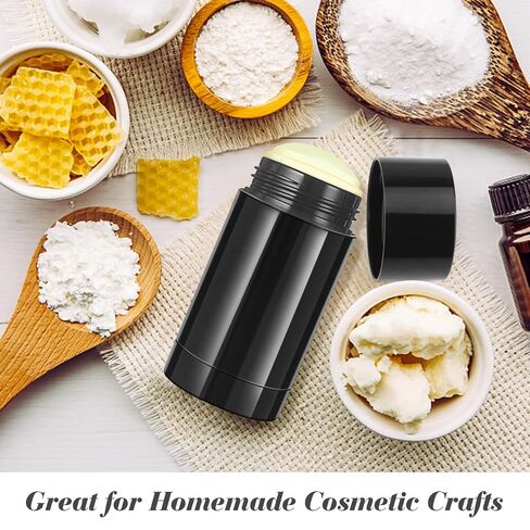 8 Pack 75ml/2.5oz Plastic Deodorant Containers Empty Twist Up Filling Stick Tube Bottom-Fill Deodorant Bottles for DIY Cosmetic Lotion Bar Sunscreen Lip Balm Crayon - Black in Saudi Arabia
