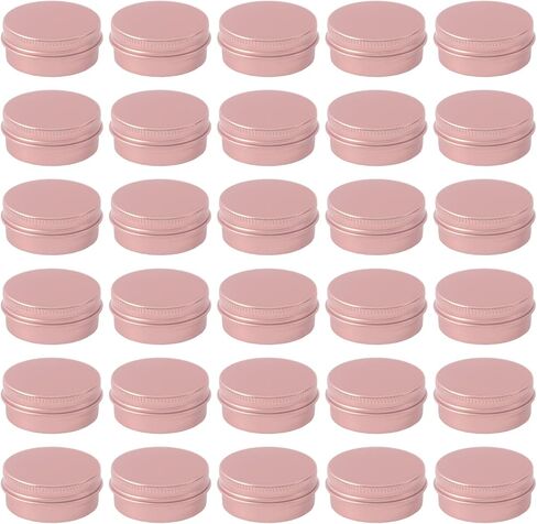 30 Pcs 0.5 oz Aluminum Tin Cans Round Empty Lip Balm Containers with Screw Lid Black in Saudi Arabia