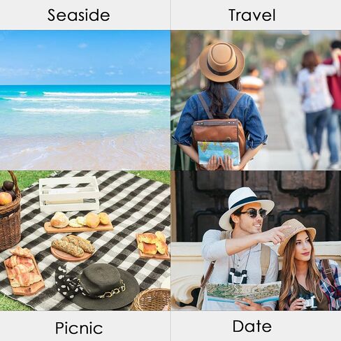 Crochet Straw Shoulder Bag for Women, Large Woven Hobo Tote with Leather Strap, Black & White Pattern Beach Purse for Summer Vacation (Black Pattern) in Saudi Arabia
