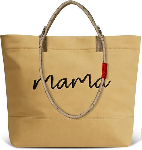 Mama Bag, Mom Bag with Embroidered Lettering, Large Mama Tote Bag for Hospital, Shopping, Work, Beach, Travel | Mother’s Day Gifts in Saudi Arabia
