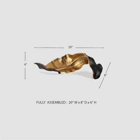 Signature Design by Ashley Melinda Modern Metal Leaf Sculpture, Gold & Black in Saudi Arabia