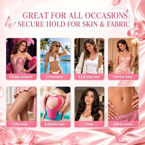 Body Glue, 30ml Body Adhesive for Low-Cut Tops, Strapless Dresses, Blouses, Wigs, Bras, Safe Skin Glue for Women, Models, Dancers and Fashion Lovers, Sweat-Resistant and Quick-Drying Fashion Glue in Saudi Arabia