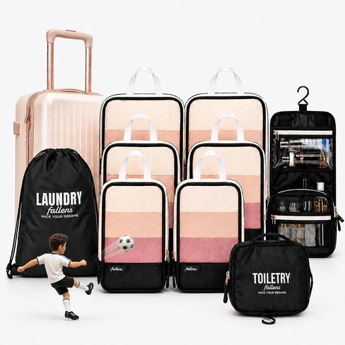 Luxury 8 Set Compression Packing Cubes for Travel. Heaven Sent.- Lightweight Luggage Organizer Bags - Durable Space Saver Bags - Travel Essentials in Saudi Arabia